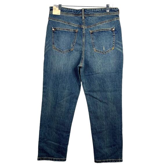 Anthropologie NWT Pilcro The Borrowed Denim Blue Jeans Distressed Grunge Size 29 - Picture 4 of 16